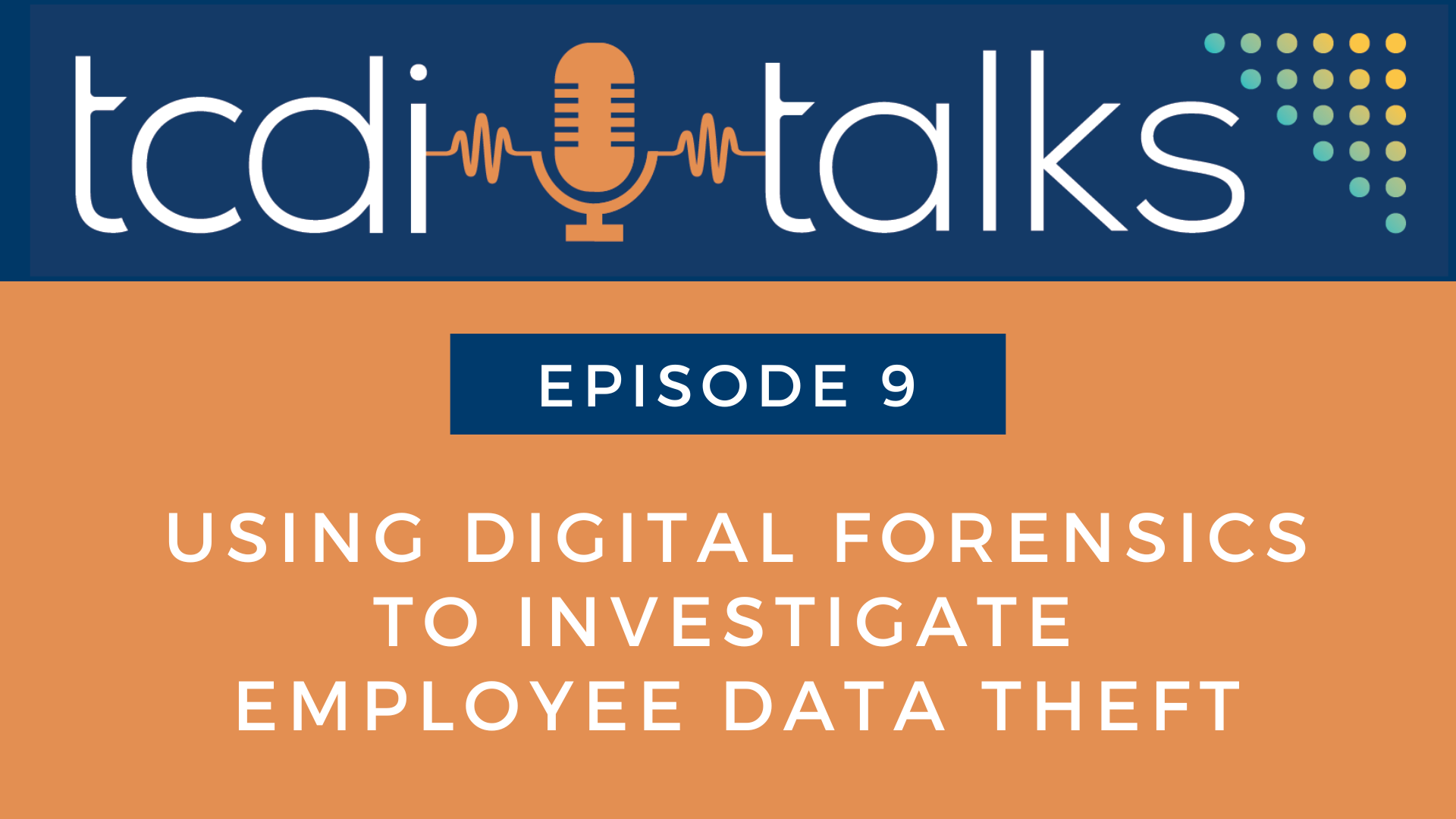 TCDI Talks Episode 9: Using Digital Forensics to Investigate Employee Data Theft