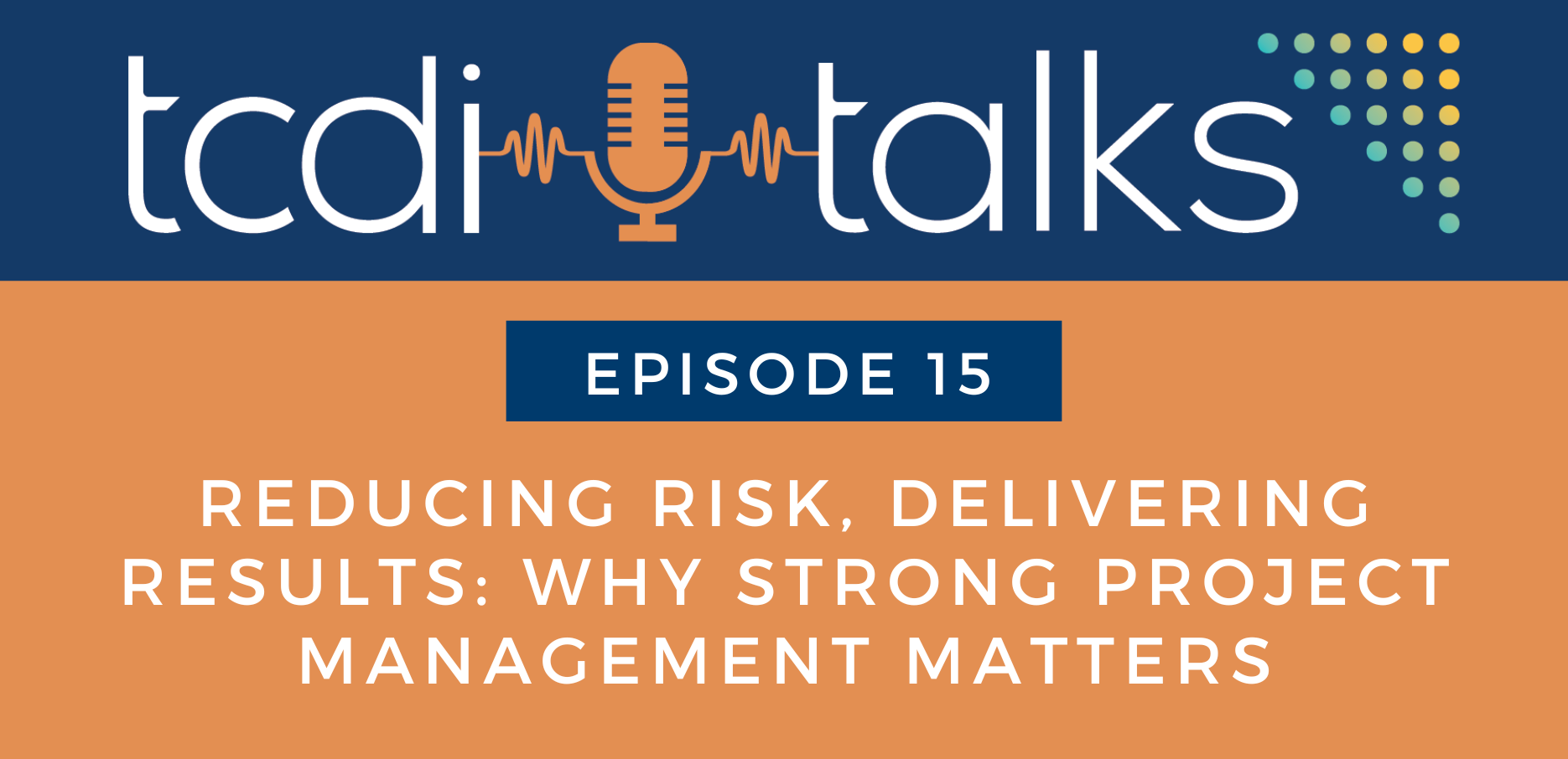 Reducing Risk, Delivering Results: Why Strong Project Management Matters | TCDI Talks Episode 15