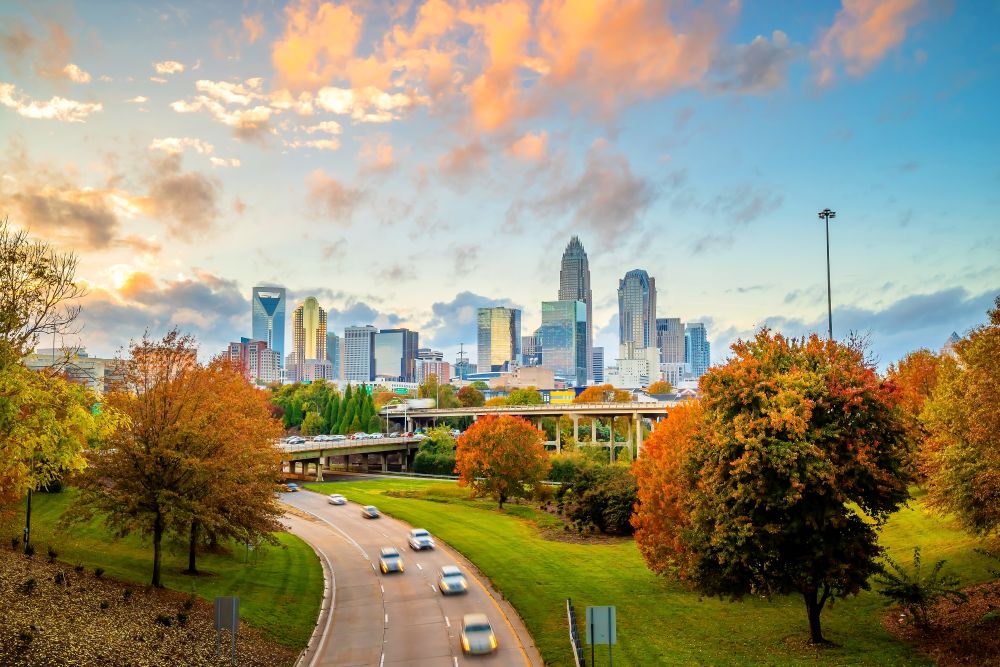 Photograph of Charlotte, NC in the Fall