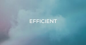 We are Efficient