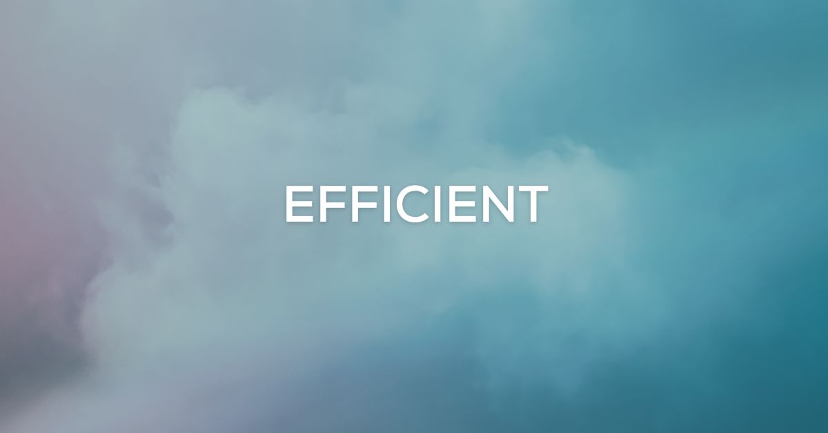 We are Efficient